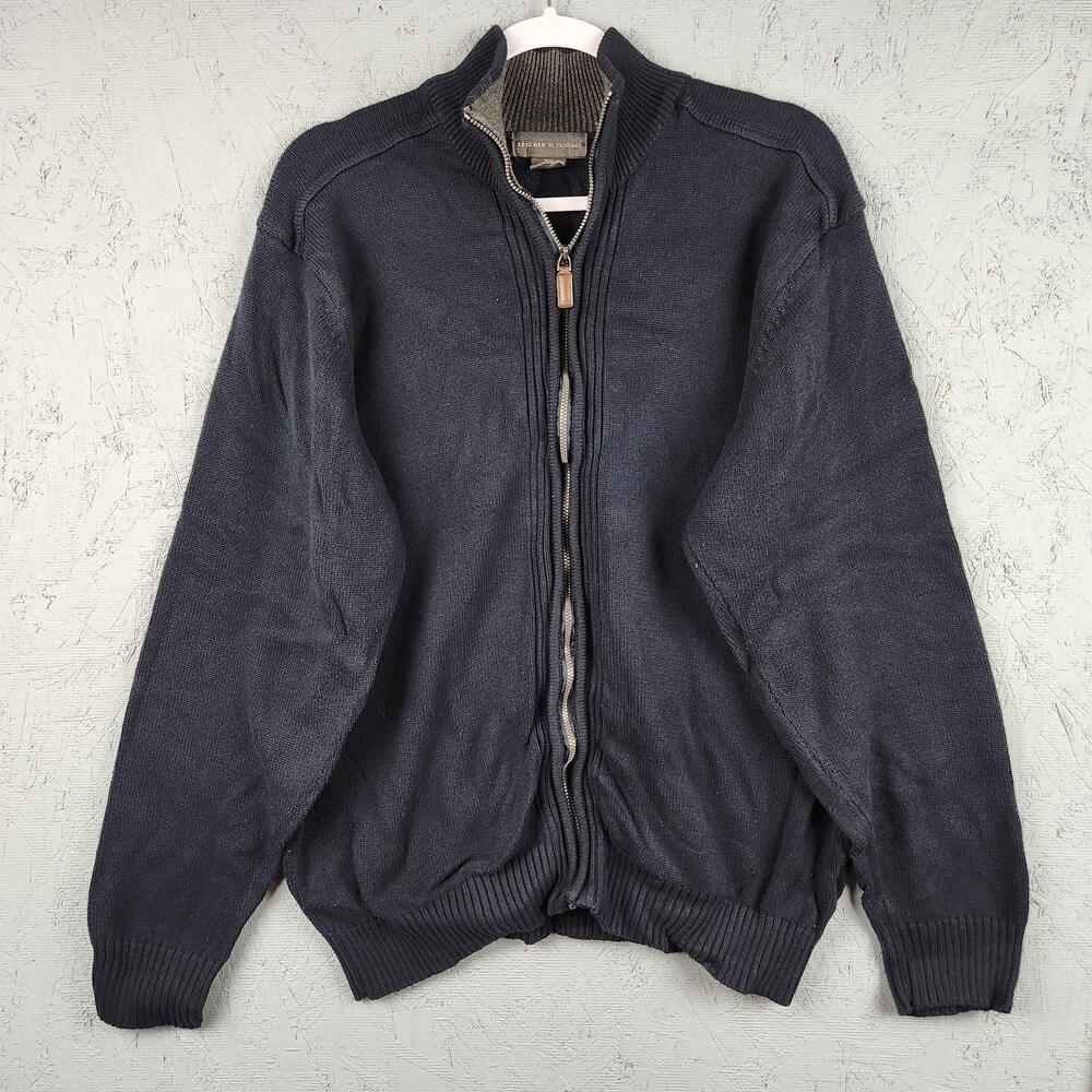 Tricots St Raphael Sweater Mens 2XL Full Zip Knit Pullover Jacket Preppy Golf